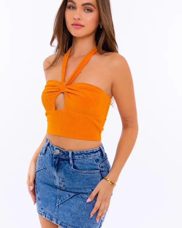 Halter Bandeau Crop Top