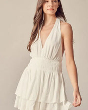 Halter Neck Romper Dress