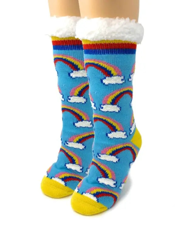 Happy Days - Women’s House Sherpa Slipper Socks Multi / WS