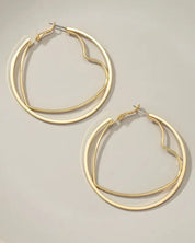 Heart Hoop Inside A Circle Hoop Earrings