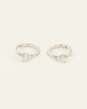 Heart Stone Hoops