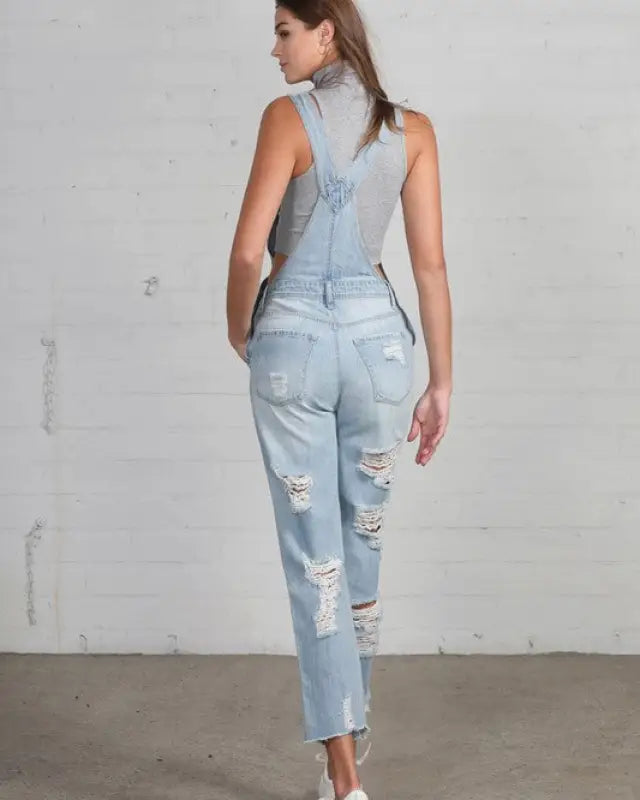 HEAVY DISTRESSED STRAIGHT FIT OVERALL