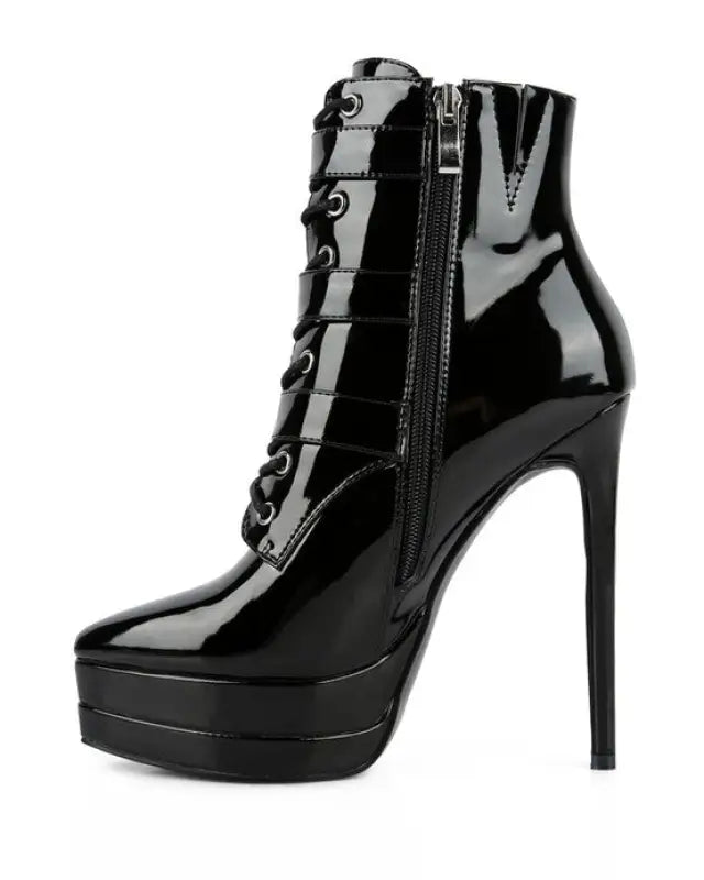 High Heeled Patent PU Stiletto Boot