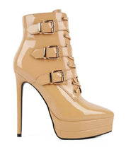 High Heeled Patent PU Stiletto Boot