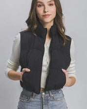 High Neck Puffer Vest