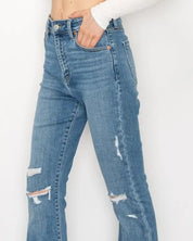 High Rise Skinny Bootcut With Release Hem