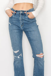 High Rise Skinny Bootcut With Release Hem