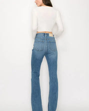 High Rise Skinny Bootcut With Release Hem