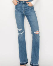 High Rise Skinny Bootcut With Release Hem