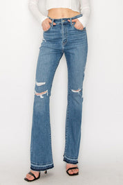 High Rise Skinny Bootcut With Release Hem