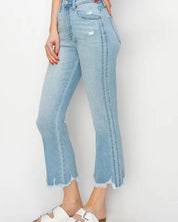 High Rise Crop Flare Jeans