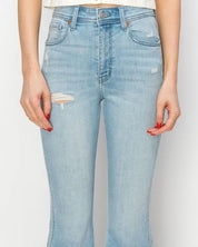 High Rise Crop Flare Jeans