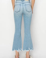 High Rise Crop Flare Jeans