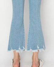 High Rise Crop Flare Jeans