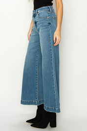 High Rise Crop Palazzo Jeans