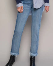 HIGH RISE CROPPED STRAIGHT JEANS