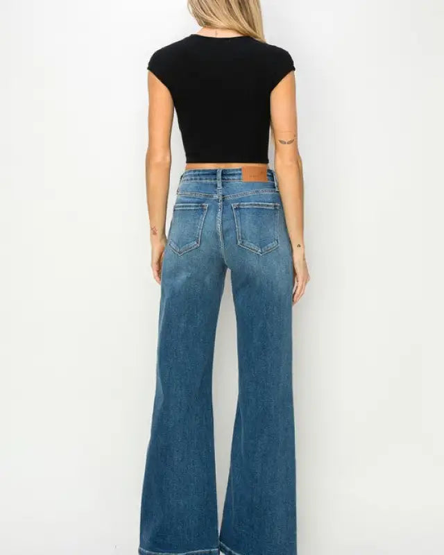 High Rise Relaxed Flare Jeans