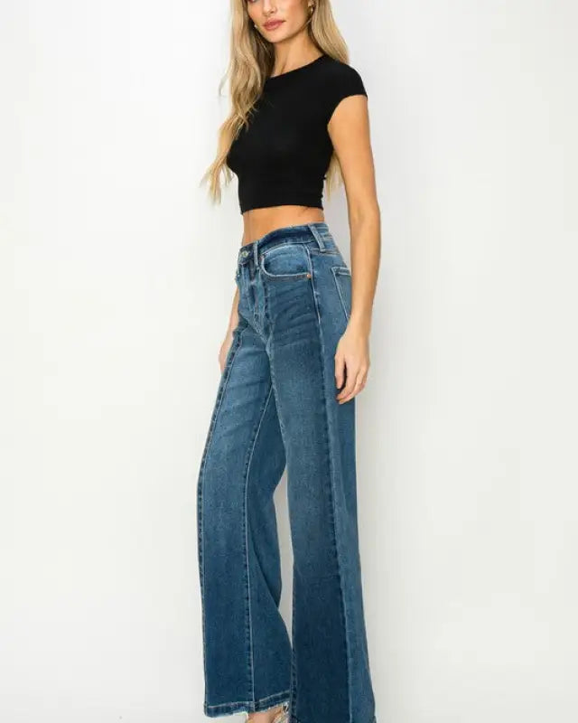 High Rise Relaxed Flare Jeans