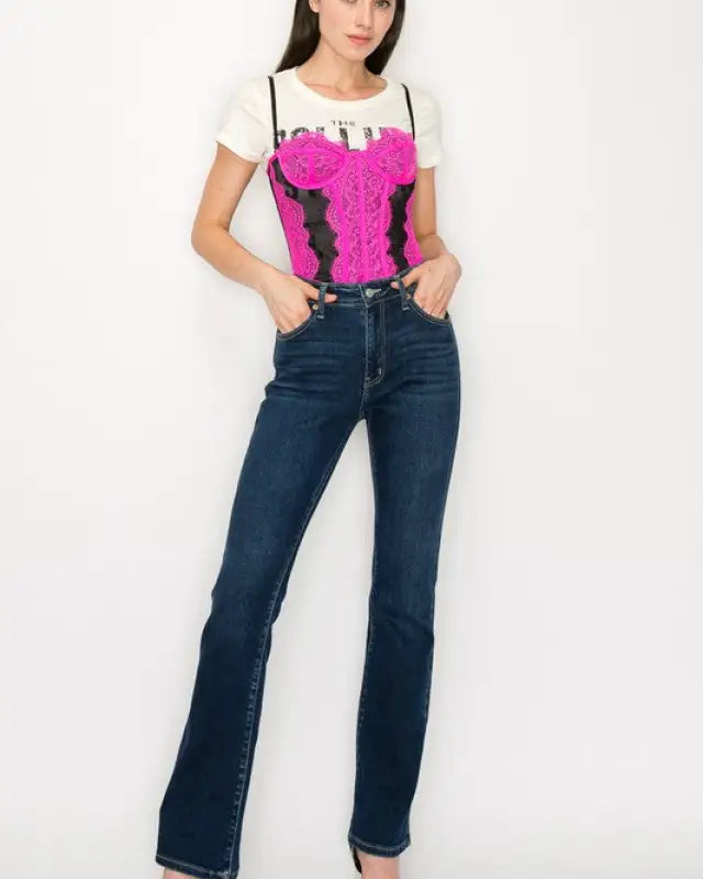 High Rise Skinny Bootcut Jeans