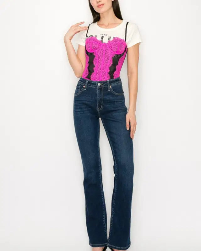 High Rise Skinny Bootcut Jeans