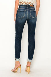 High Rise Skinny Cuffed Jeans