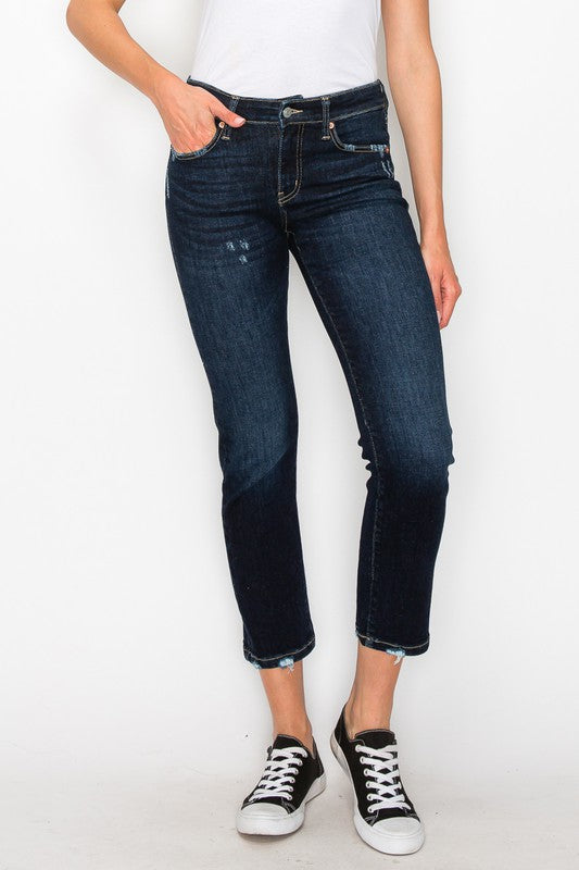 High Rise Skinny Straight Jeans