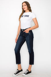 High Rise Skinny Straight Jeans