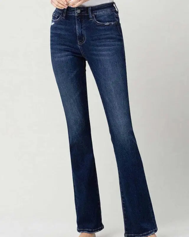 High Rise Slim Bootcut Jeans - Jeans