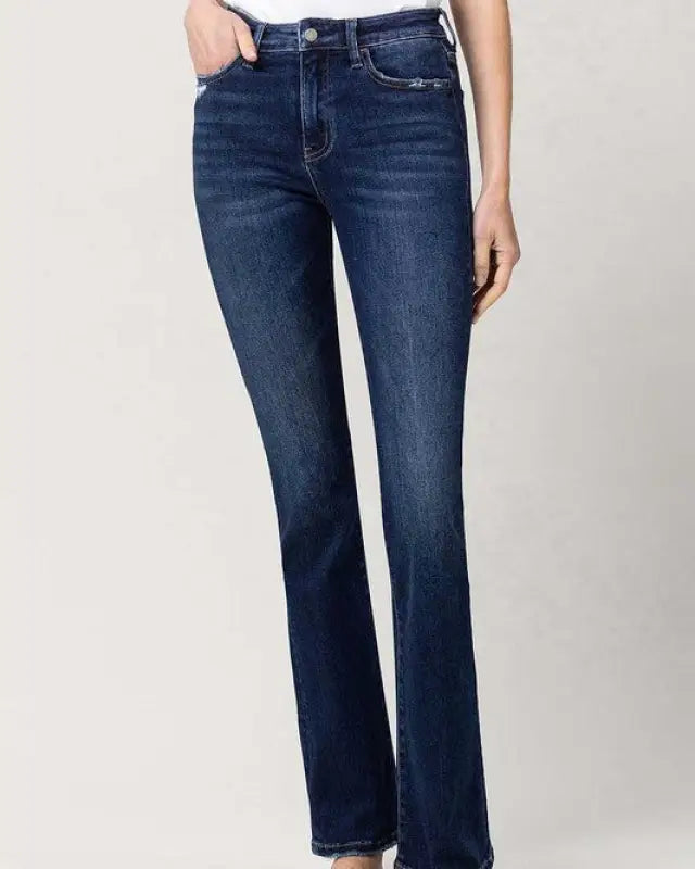 High Rise Slim Bootcut Jeans - Jeans