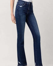 High Rise Slim Bootcut Jeans - Jeans