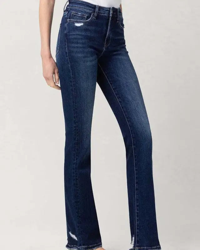 High Rise Slim Bootcut Jeans - Jeans