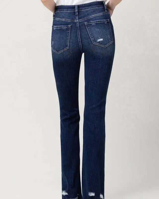 High Rise Slim Bootcut Jeans - Jeans