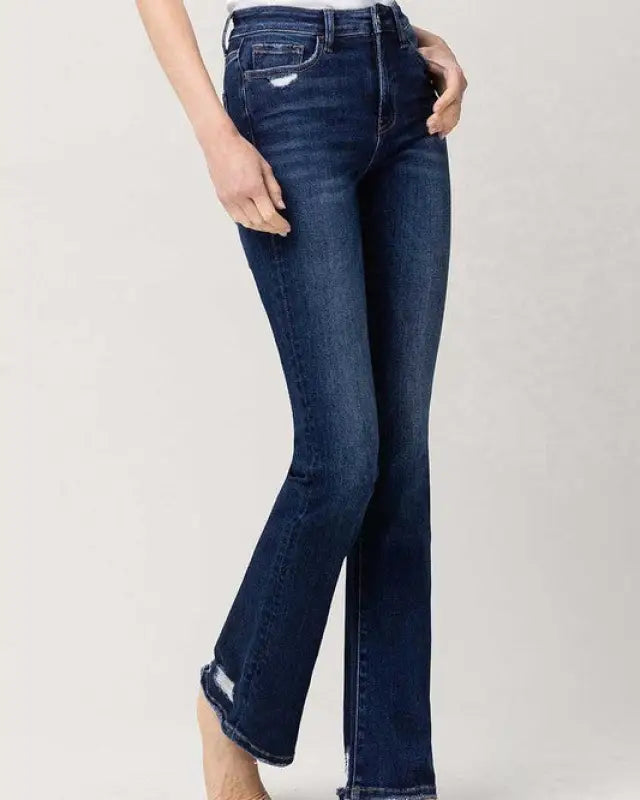 High Rise Slim Bootcut Jeans - Jeans