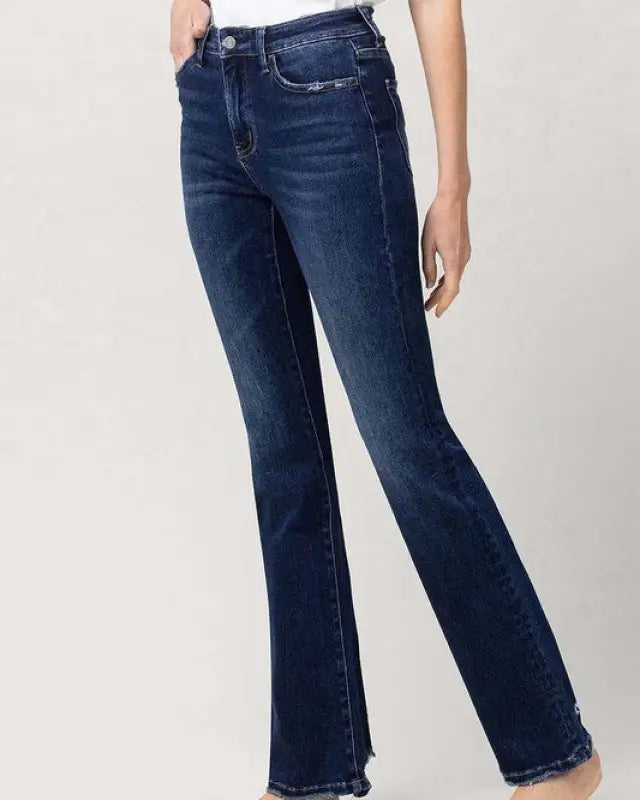 High Rise Slim Bootcut Jeans - Jeans