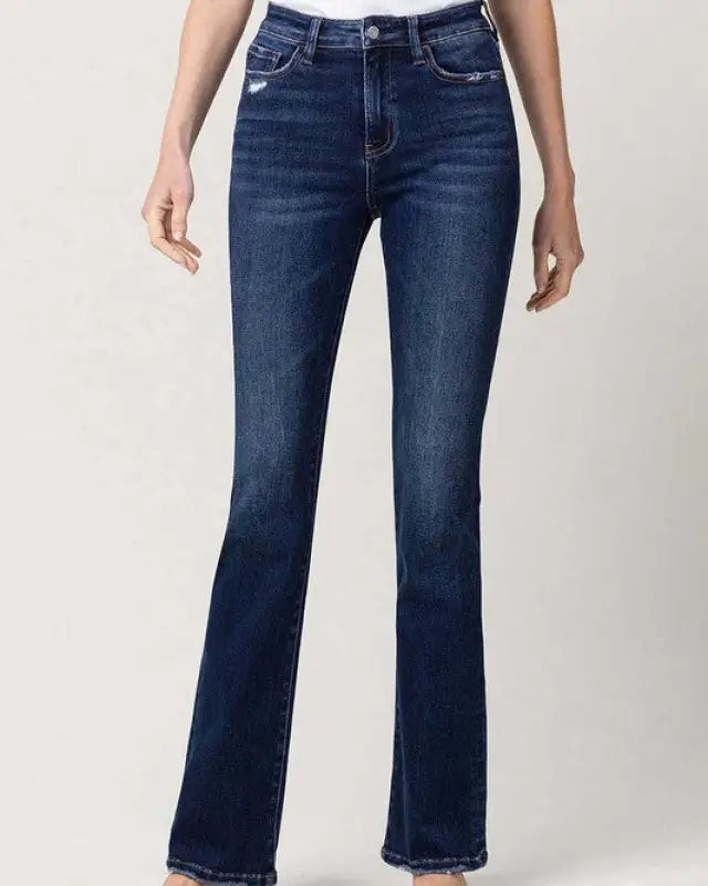 High Rise Slim Bootcut Jeans - Sparkling / 24 - Jeans