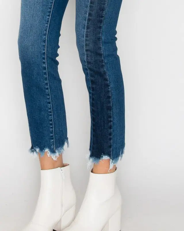 High Rise Slim Straight Jeans