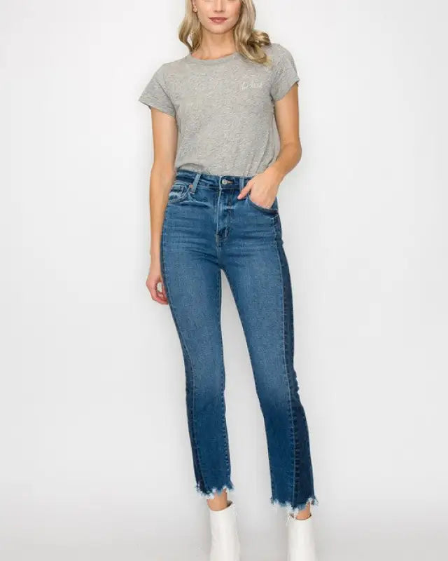 High Rise Slim Straight Jeans