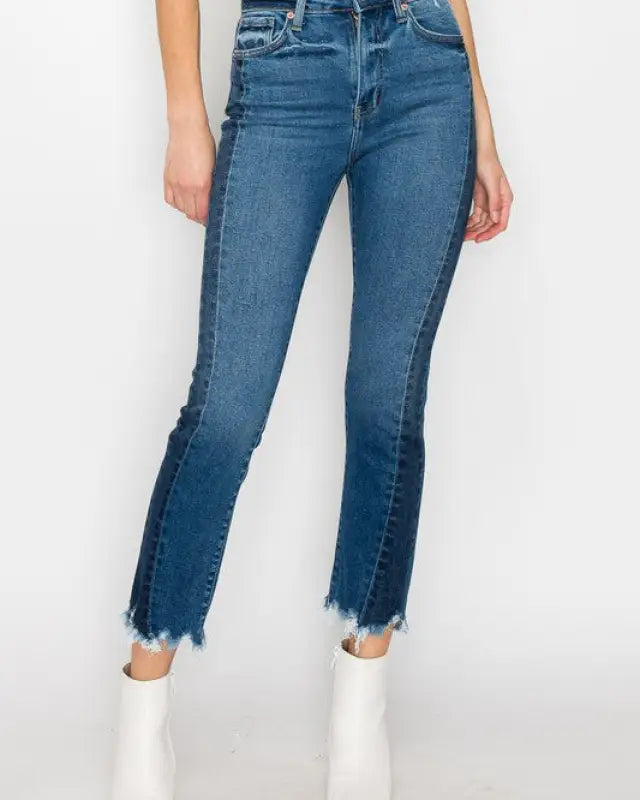 High Rise Slim Straight Jeans