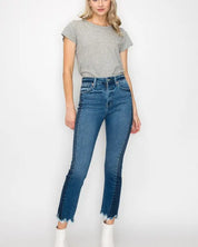 High Rise Slim Straight Jeans