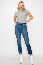 High Rise Slim Straight Jeans