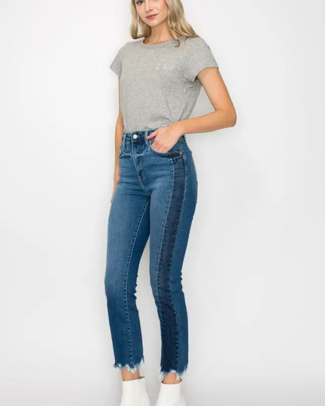 High Rise Slim Straight Jeans