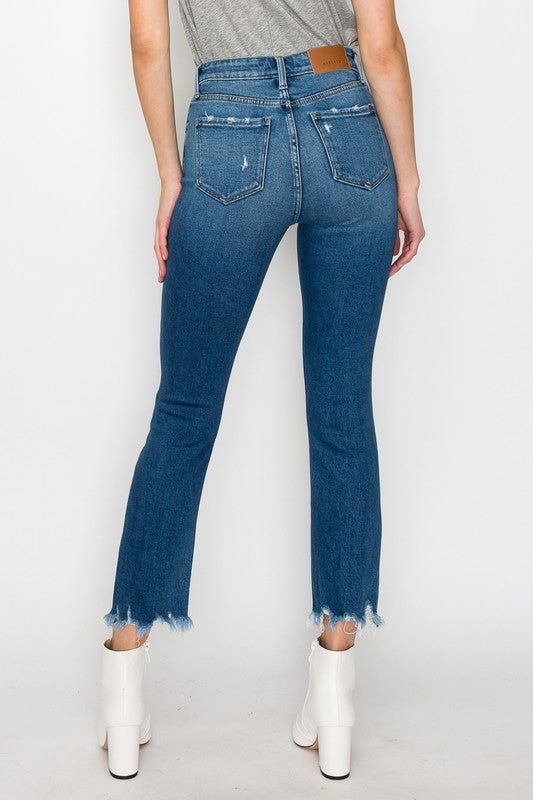 High Rise Slim Straight Jeans