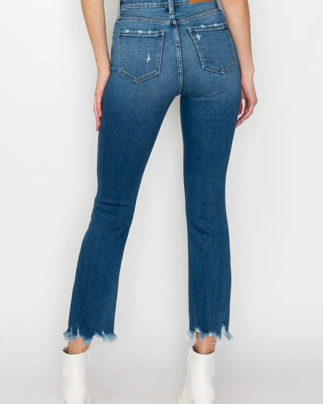 High Rise Slim Straight Jeans