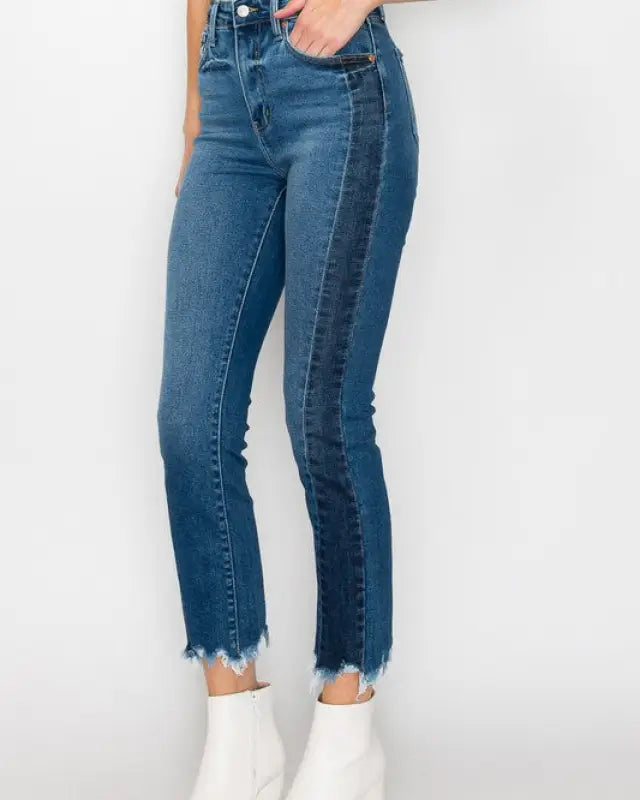 High Rise Slim Straight Jeans