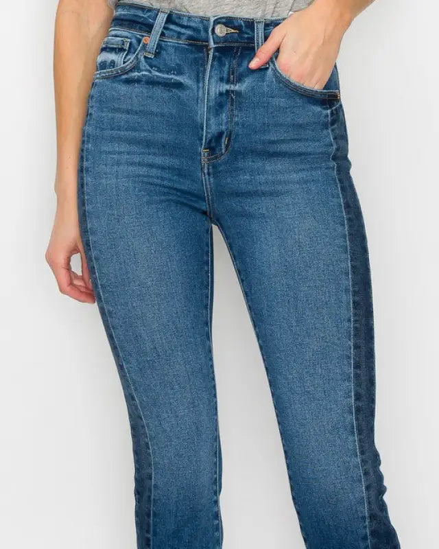 High Rise Slim Straight Jeans