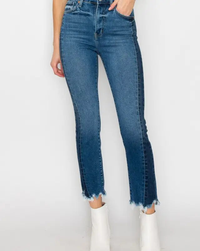 High Rise Slim Straight Jeans