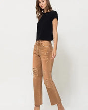 High - RIse Straight Crop Jeans - ZOE AUTUMN / 25