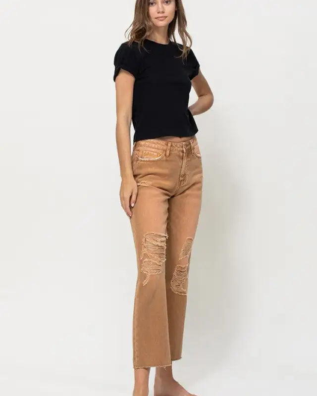 High - RIse Straight Crop Jeans - ZOE AUTUMN / 25