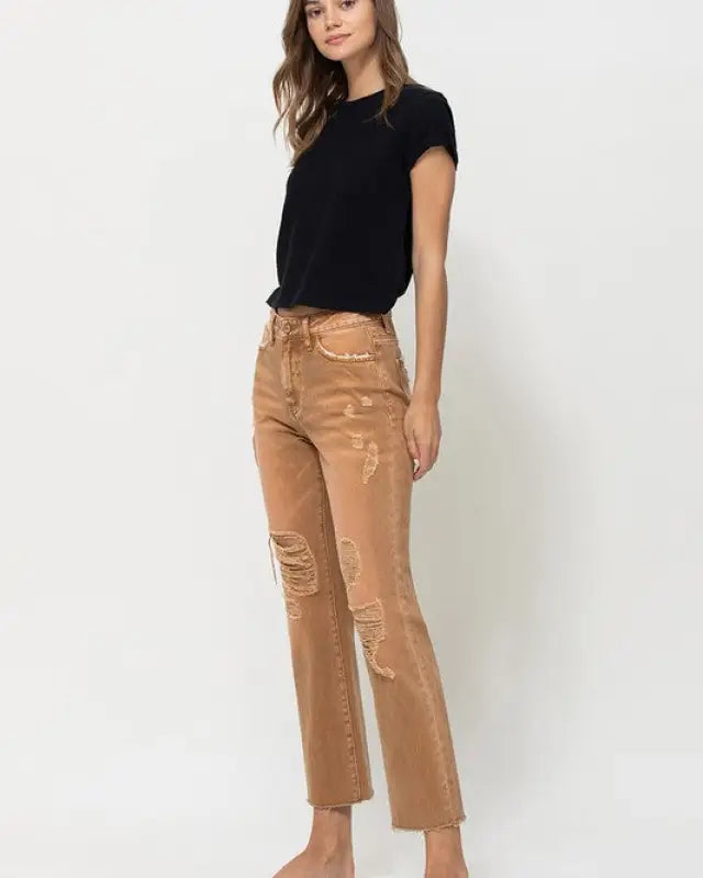 High - RIse Straight Crop Jeans - ZOE AUTUMN / 25