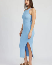 High Slit Tank Midi Dress